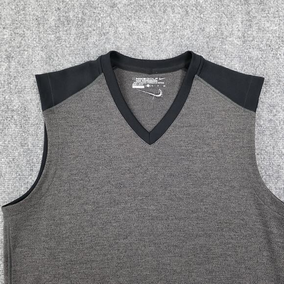 Nike Golf Vest Men Small Grey Tour Performance Dri-FIT Sleeveless Pullover Shirt - Picture 7 of 10